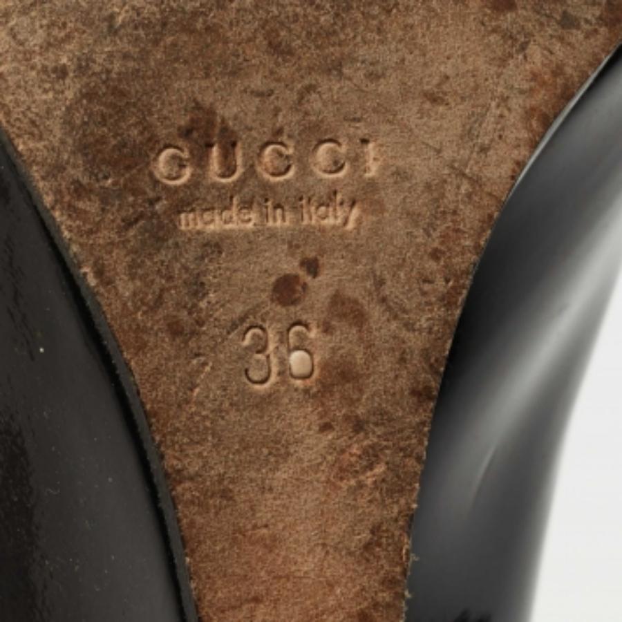 Gucci Pumps con zeppa in vernice nera taglia 36 1