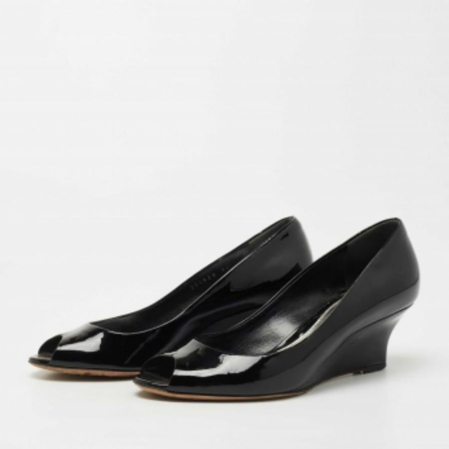 Gucci Pumps con zeppa in vernice nera taglia 36 3