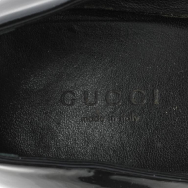 Gucci - Escarpins à bout pointu en cuir verni noir - Taille 37 en vente 2