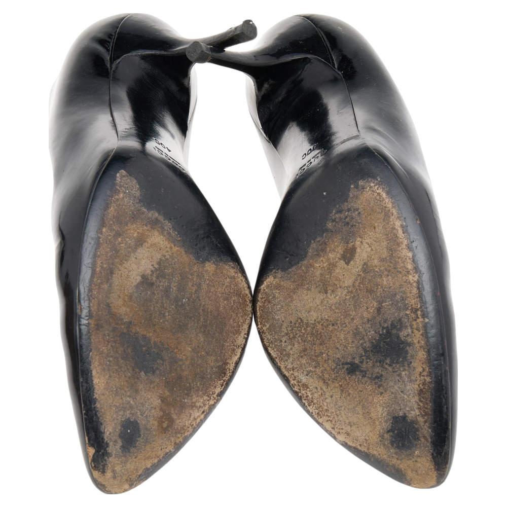 Gucci Black Patent Leather Pumps Size 40 2