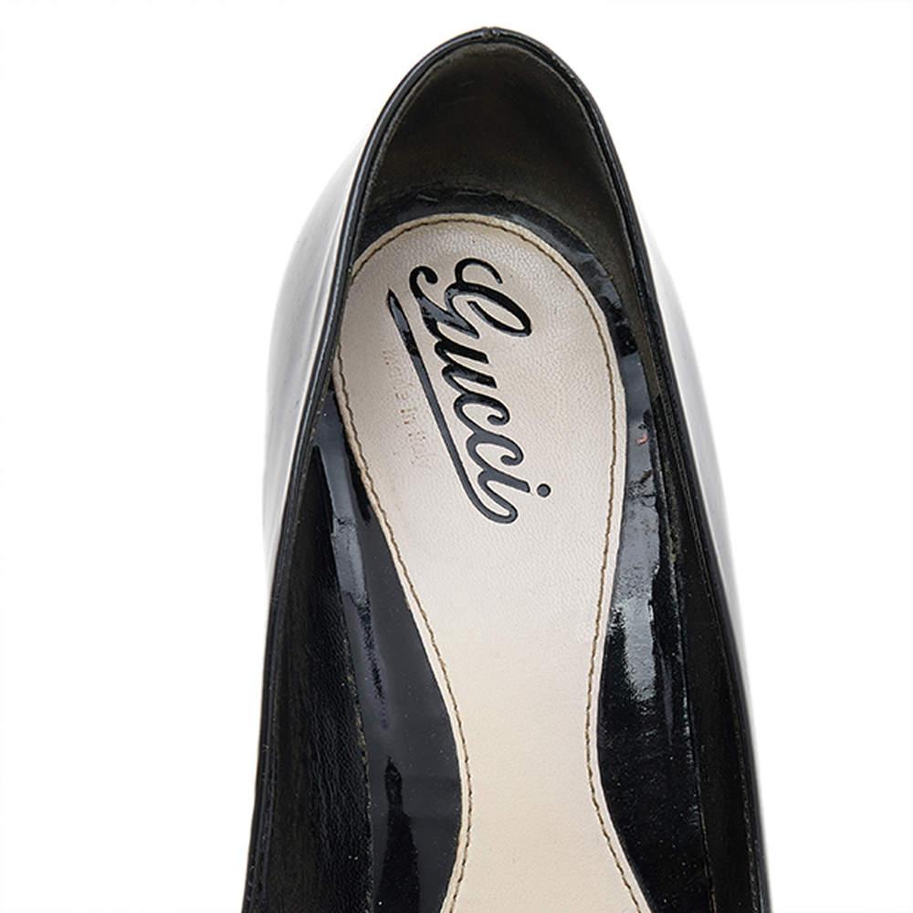 Gucci Black Patent Leather Pumps Size 40 3