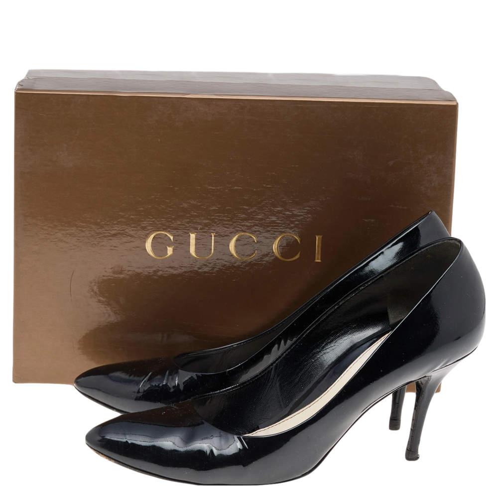 Gucci Black Patent Leather Pumps Size 40 4