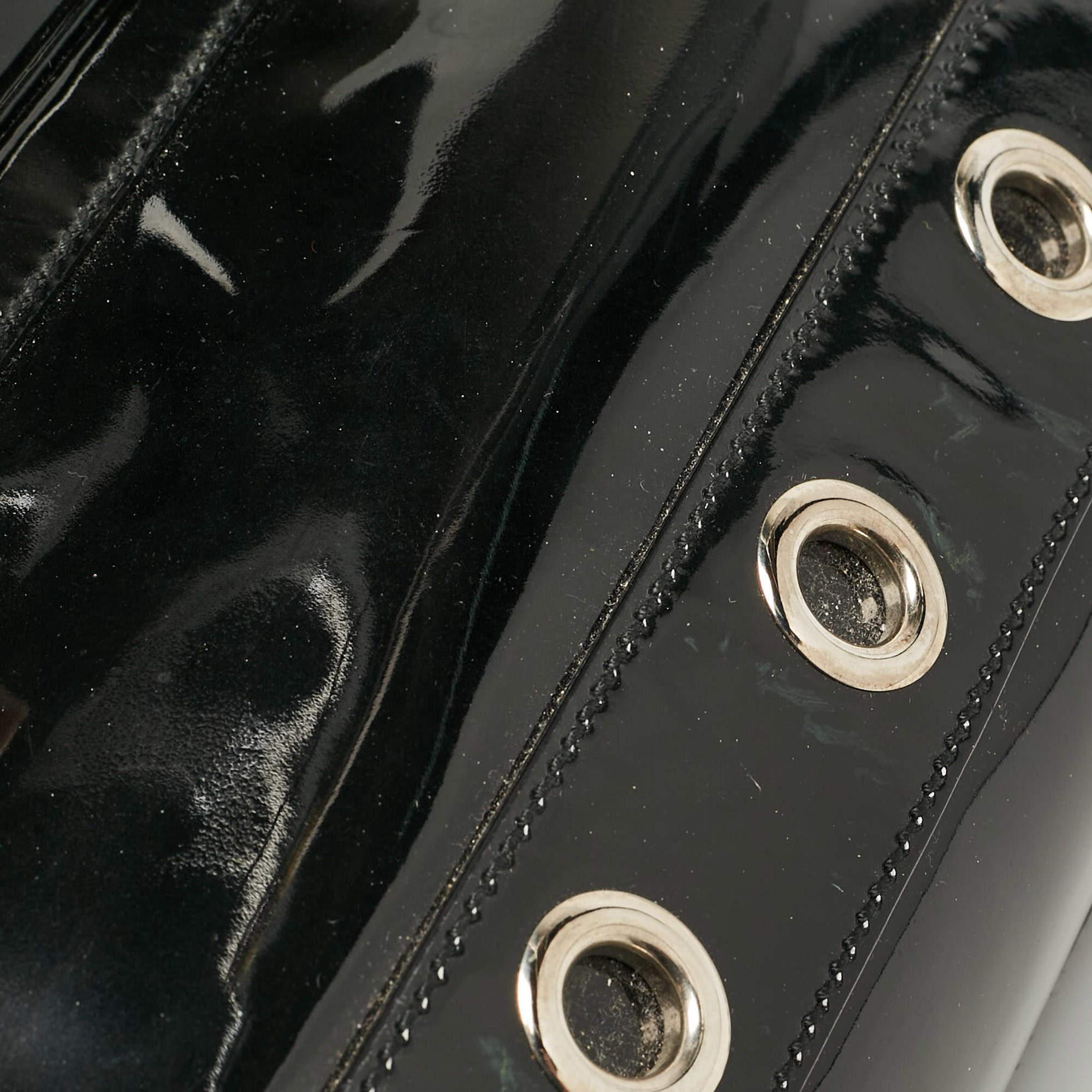 Gucci Black Patent Leather Romy Boston Bag 2
