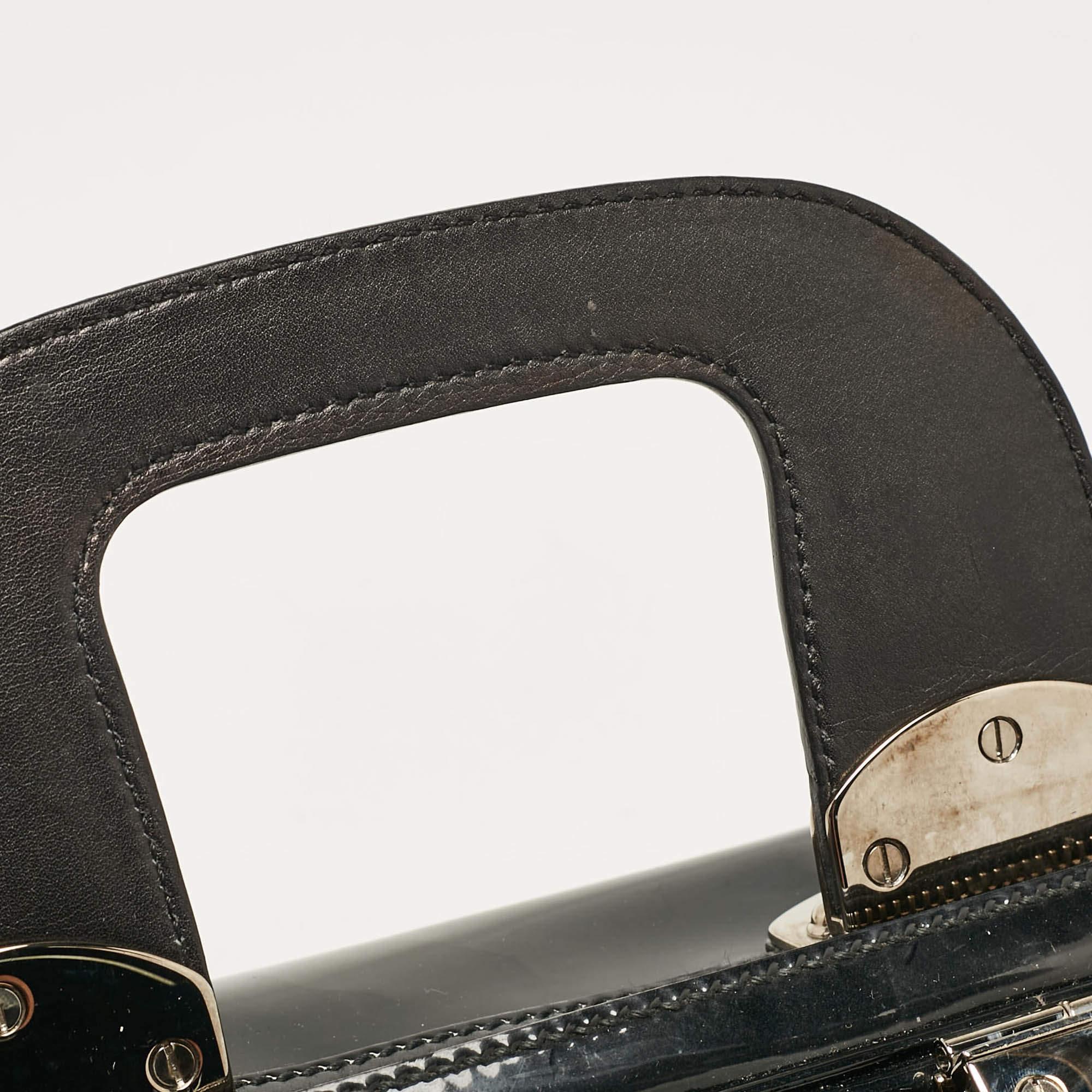 Gucci Black Patent Leather Romy Boston Bag 3