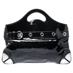Gucci Black Patent Leather Romy Tote