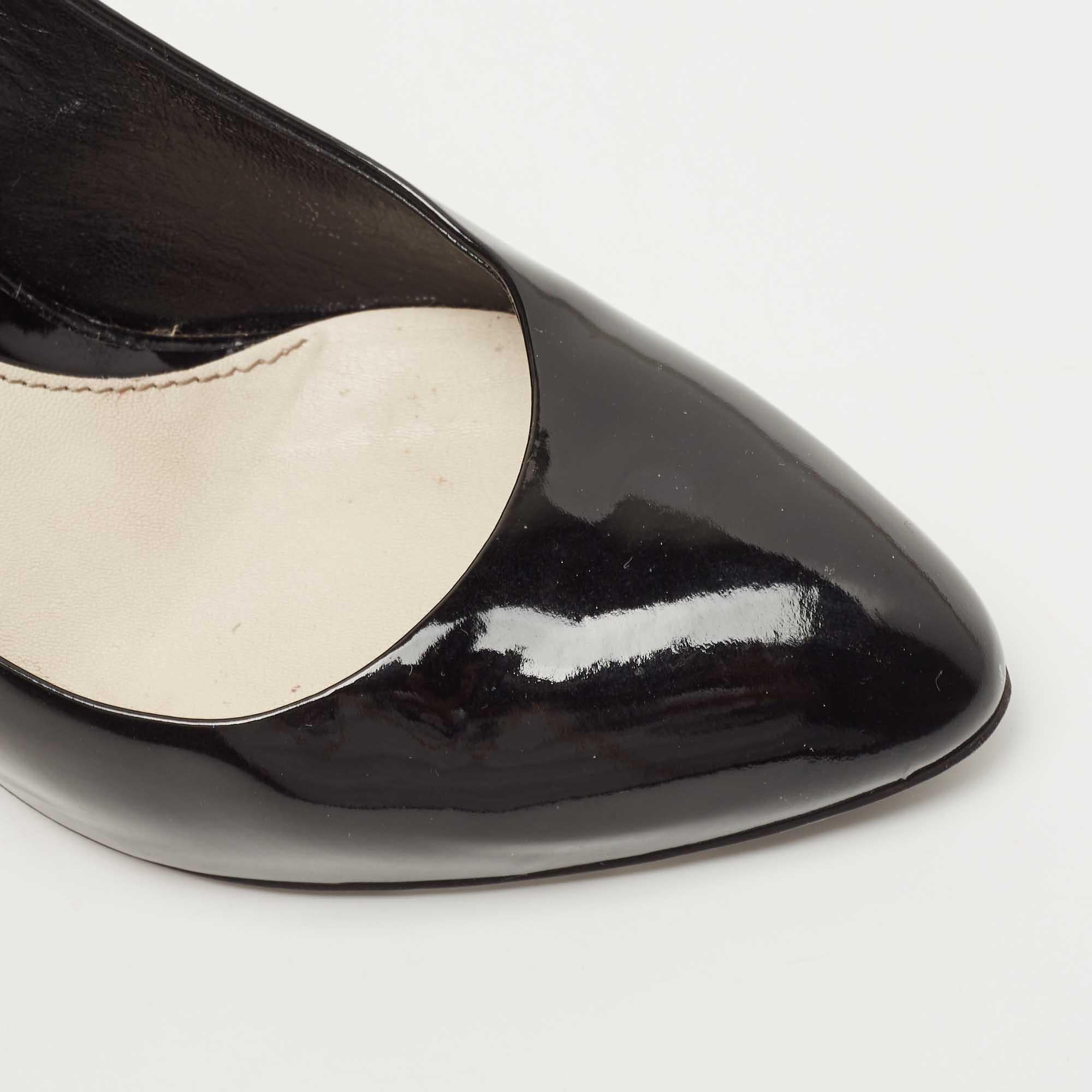 Gucci Black Patent Leather Slingback  Pumps Size 38.5 3