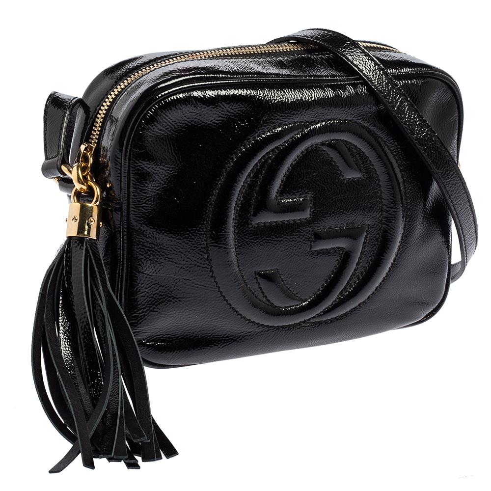 Gucci Black Patent Leather Small Soho Disco Crossbody Bag 5