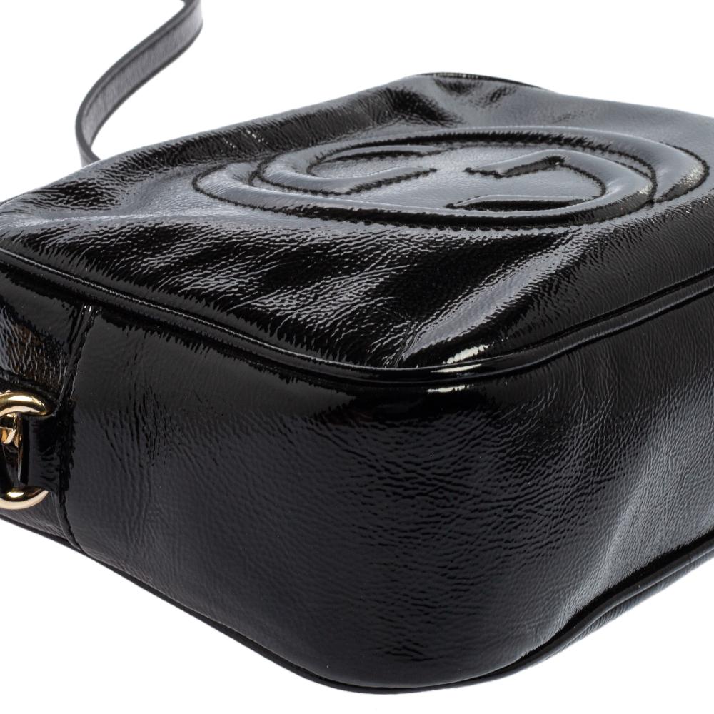 Gucci Black Patent Leather Small Soho Disco Crossbody Bag 8
