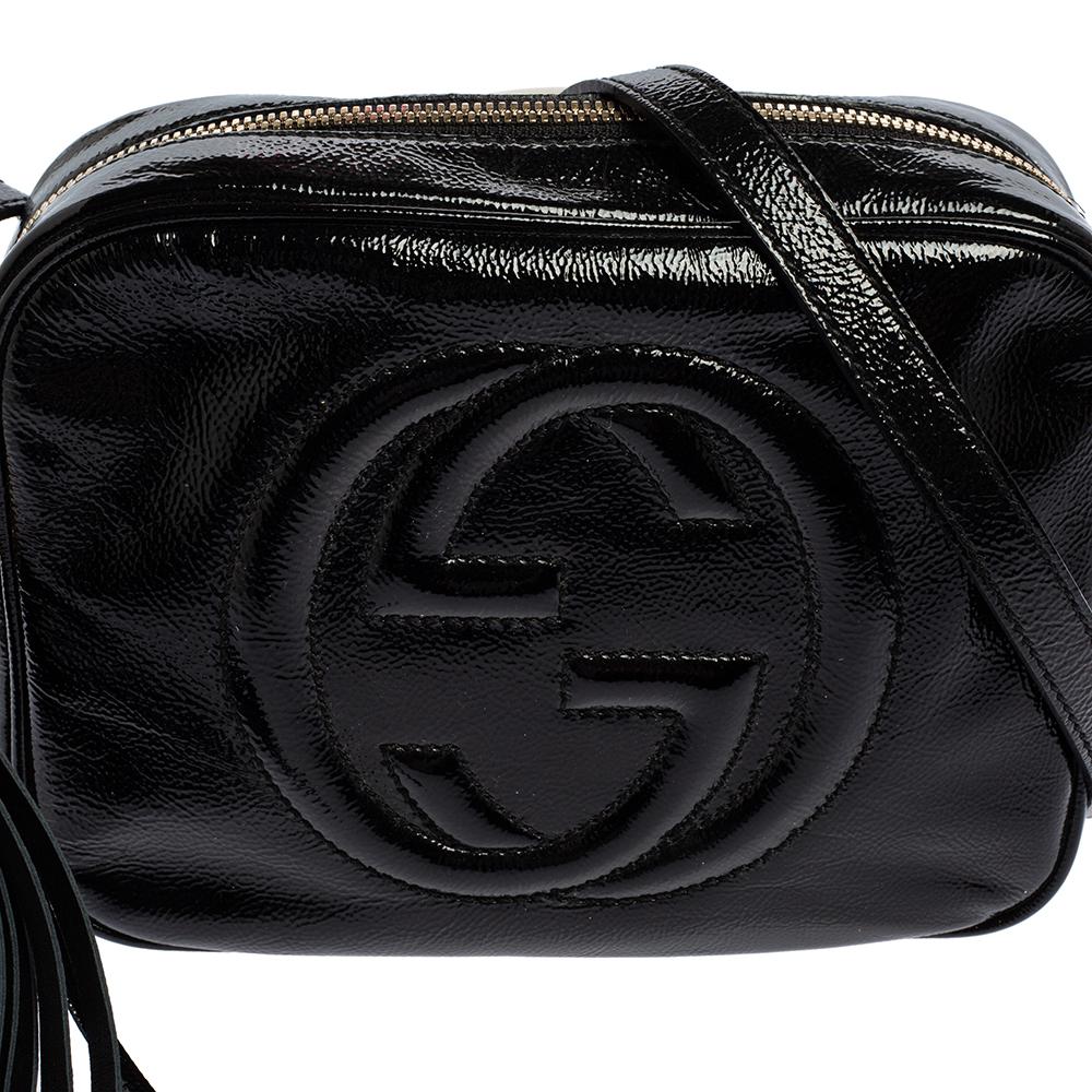 Gucci Black Patent Leather Small Soho Disco Crossbody Bag 4