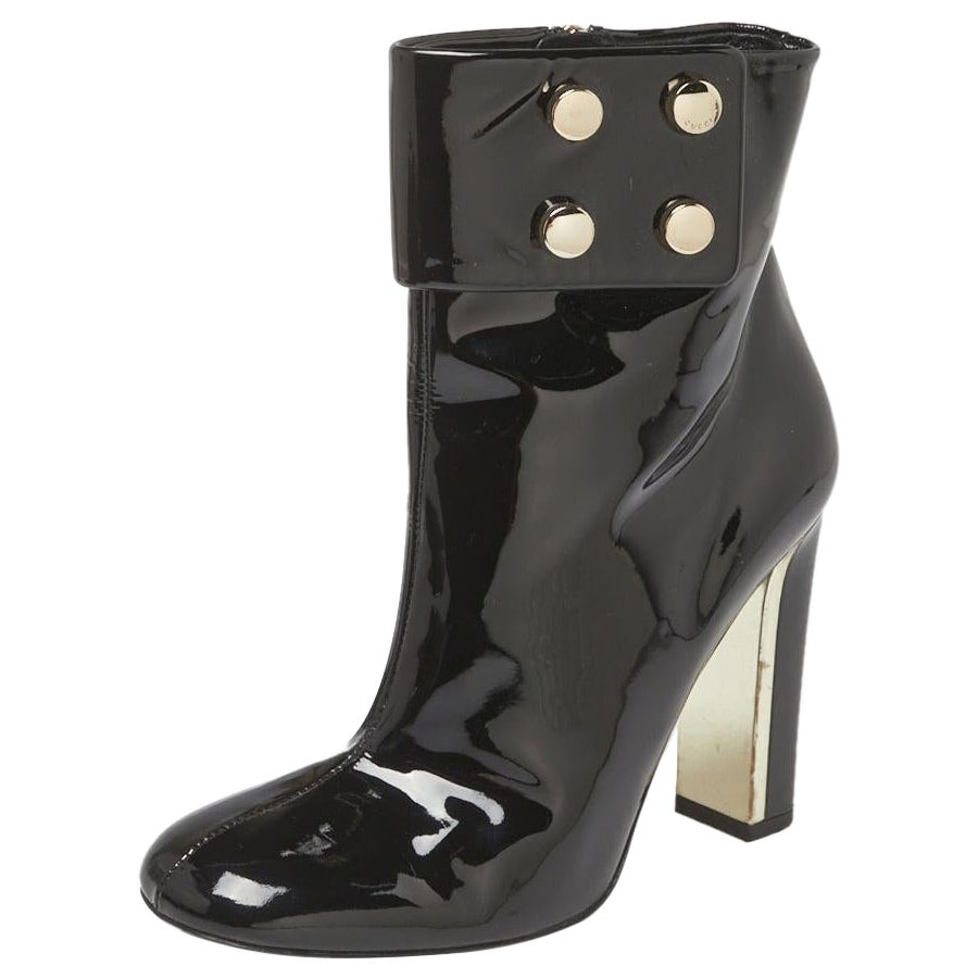 Gucci Botines de charol negro Vernice Talla 36.5