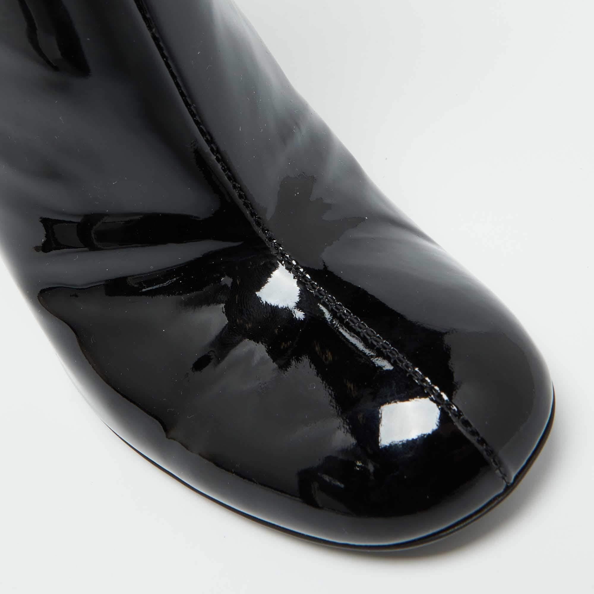 Gucci Botines de charol negro Vernice Talla 37.5 2