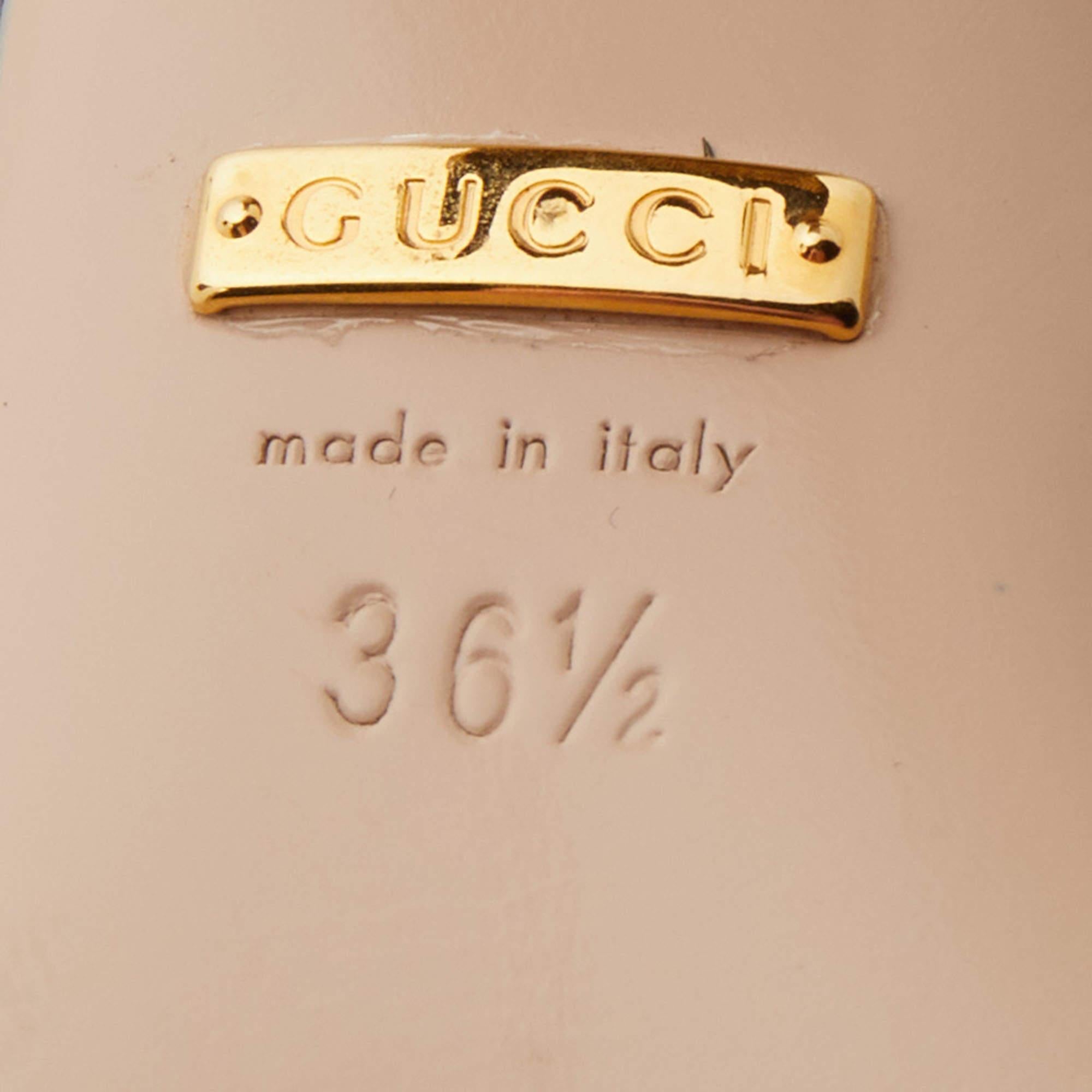 Gucci Black Patent Leather Vernice Pearl Arielle Mary Jane Pumps Size 36.5 In Good Condition In Dubai, Al Qouz 2