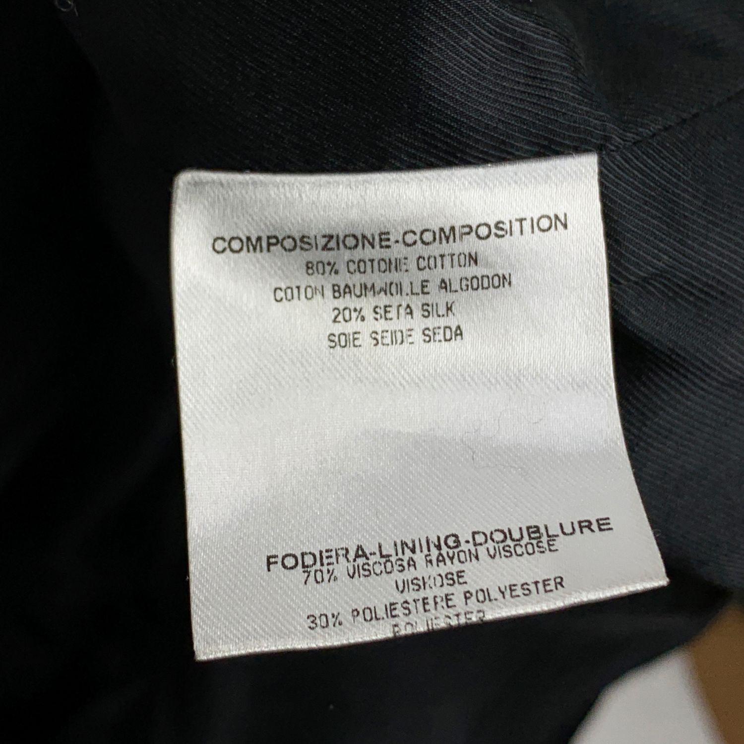 Gucci Black Patterned Cotton and Silk Blazer Jacket Size 40 IT 3