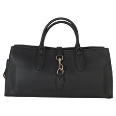 Borsa Jackie Tote media di Gucci in pelle di vitello nera martellata