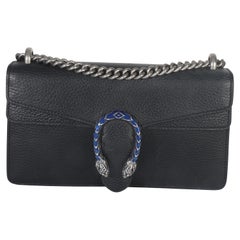 Gucci Black Pebbled Calfskin Small Dionysus Shoulder Bag