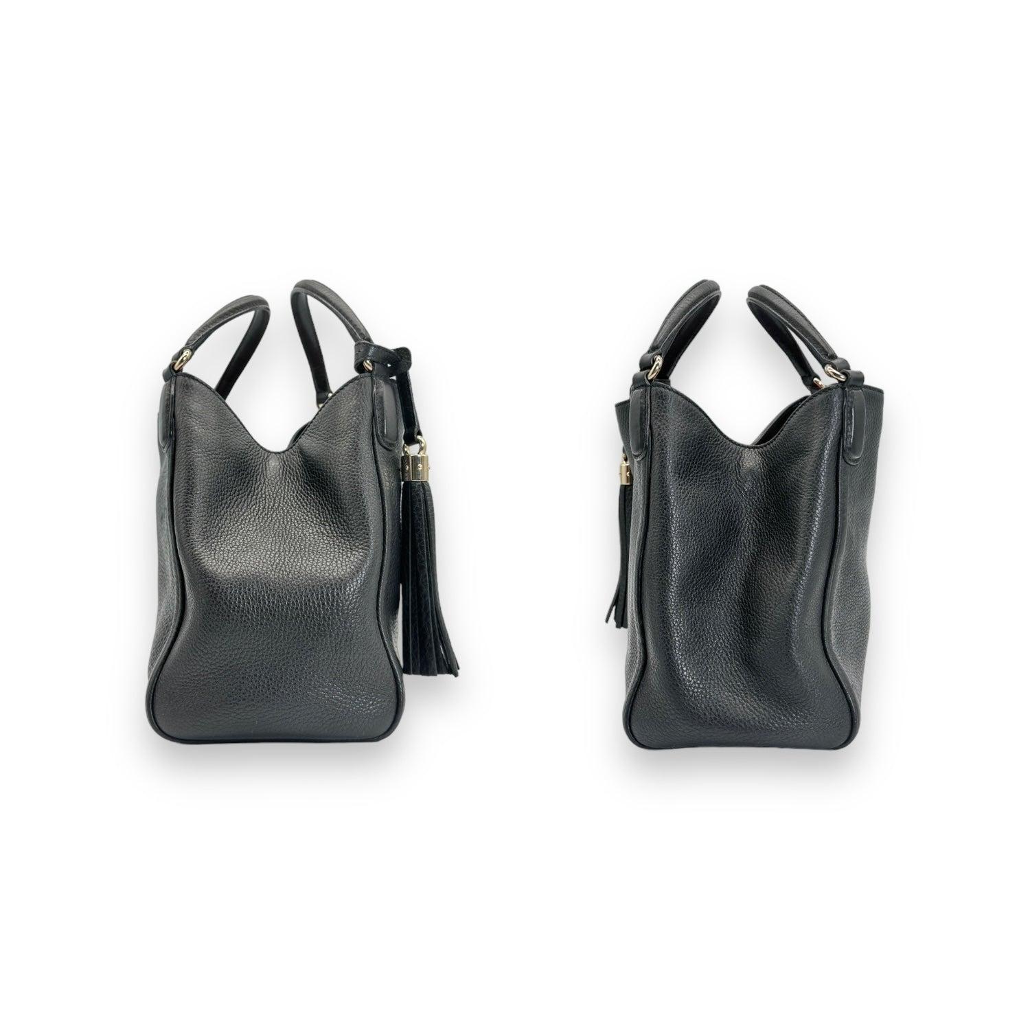 Gucci Black Pebbled Calfskin Small Soho Hobo 2