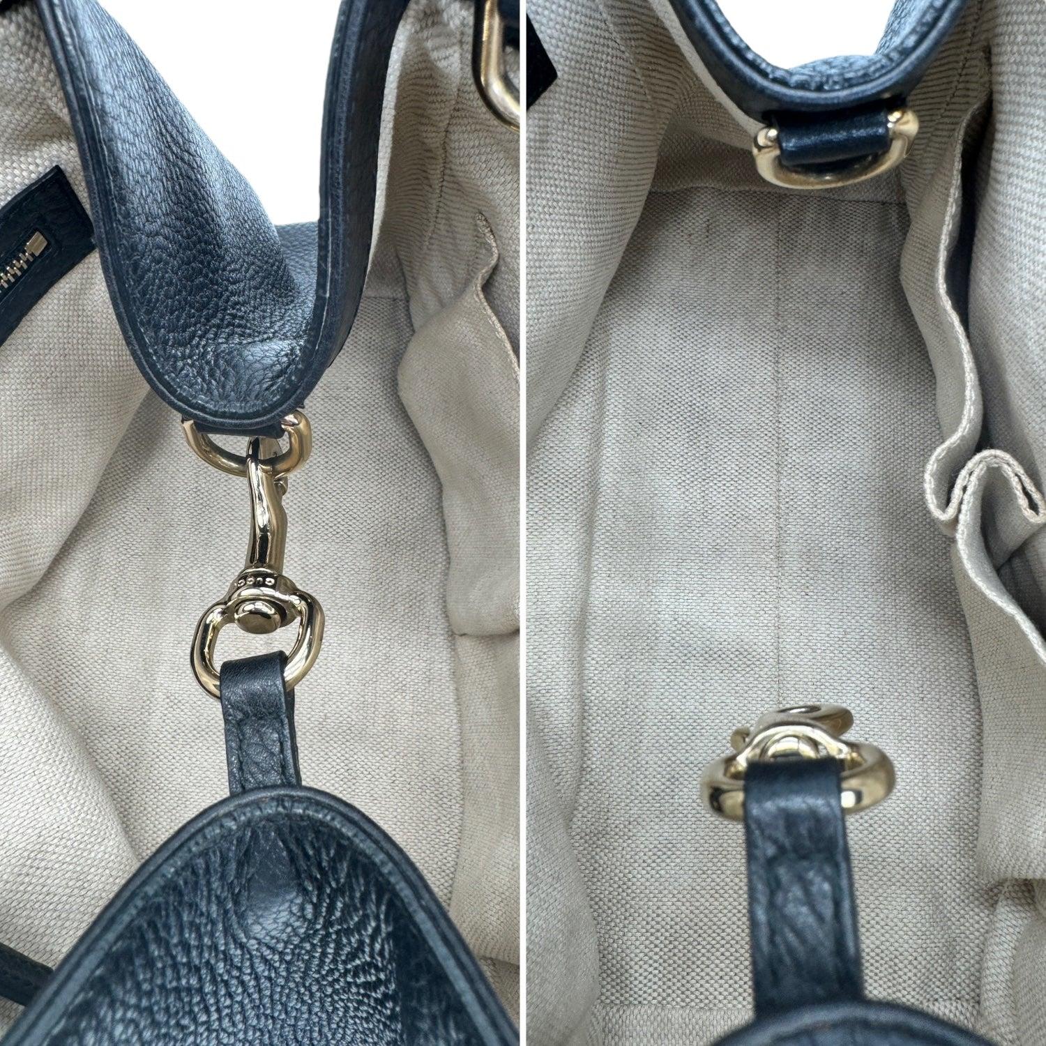 Gucci Black Pebbled Calfskin Small Soho Hobo 4