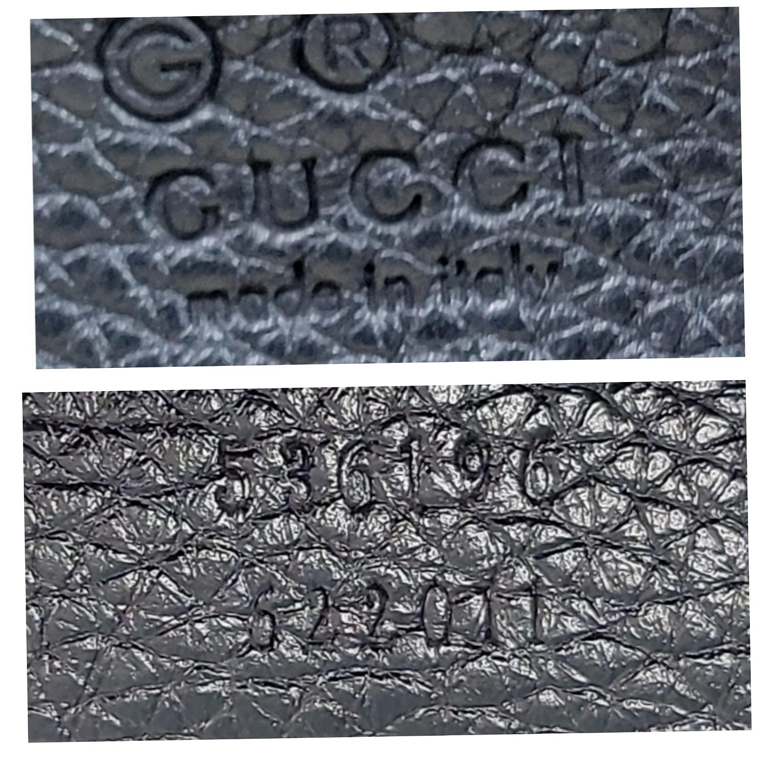 Gucci - Tote a catena Soho in pelle di vitello nera e ciottoli in vendita 2