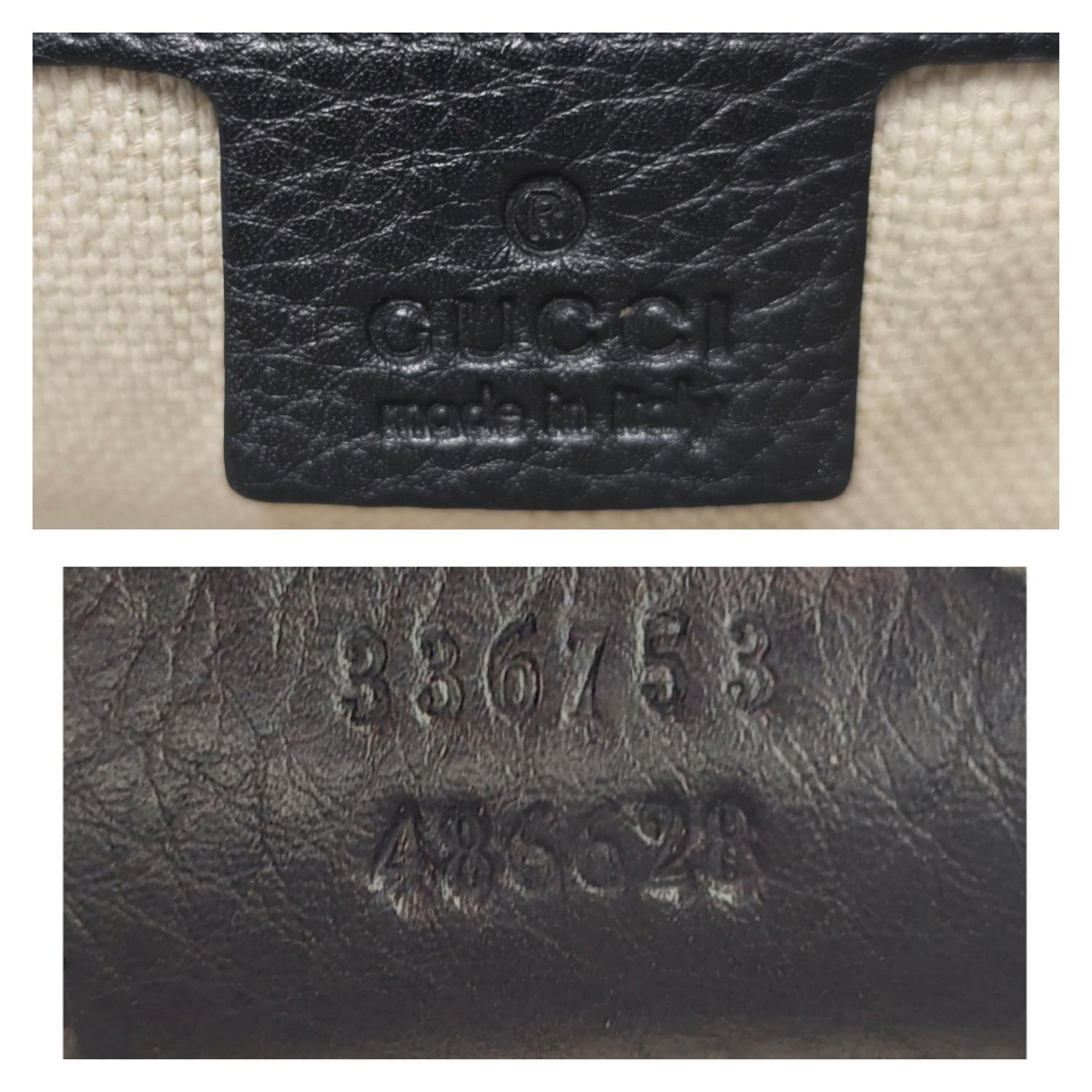 Gucci Pochette con nappe Soho in pelle di vitello nera in vendita 5
