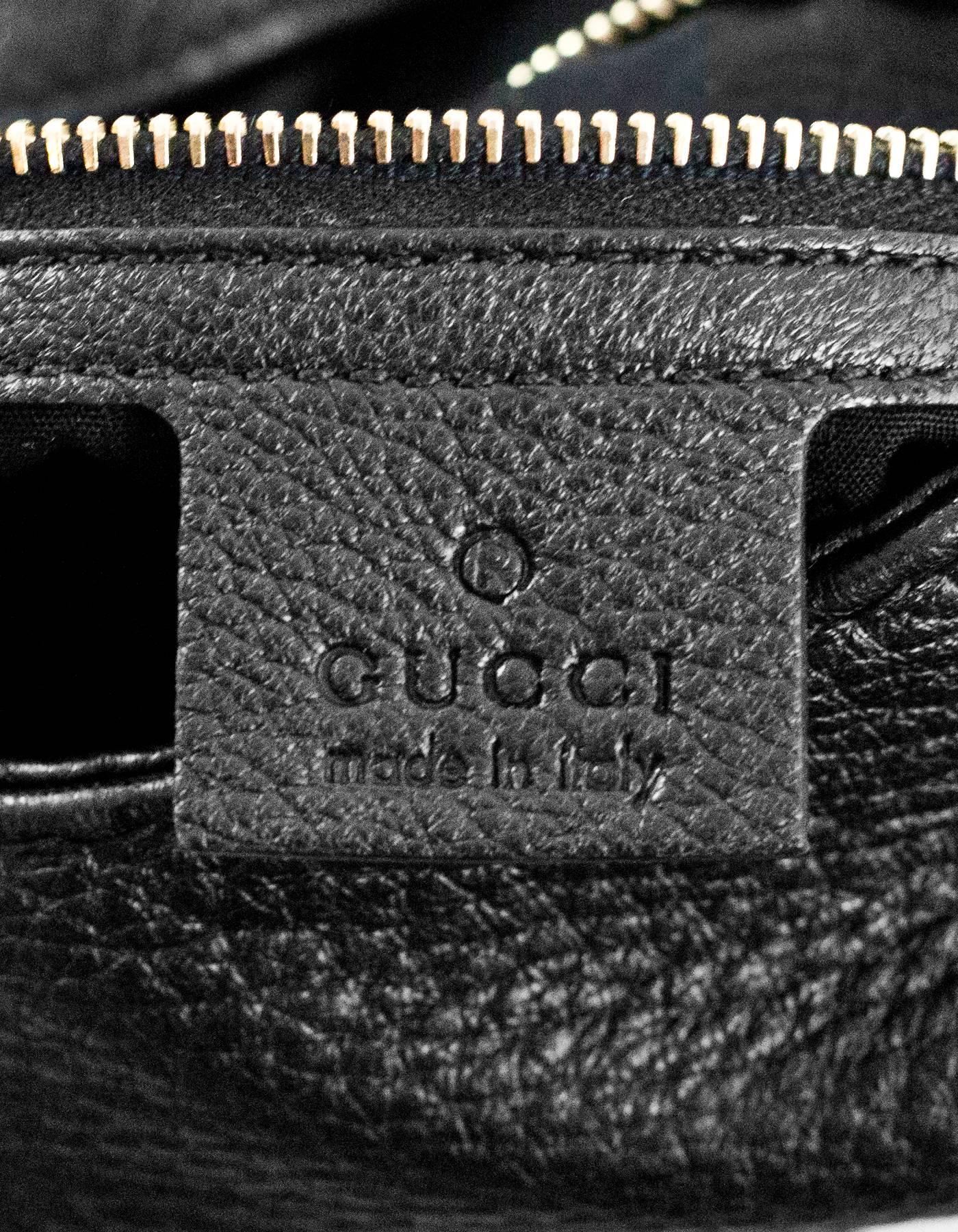 Gucci Black Pebbled Leather 