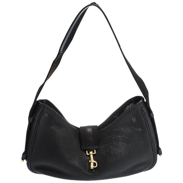 Gucci Navy Blue Leather Jackie Crossbody Bag at 1stDibs
