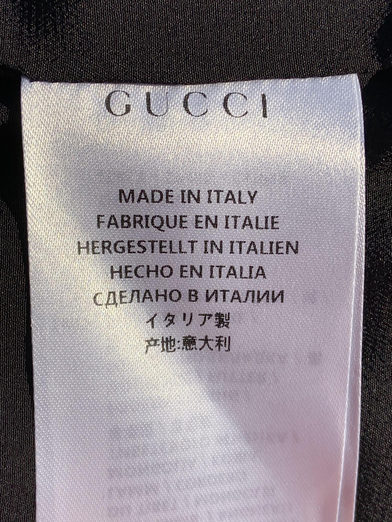 Gucci Black Persian Lamb Crystal Embellished Jacket Italian 40 For Sale 7