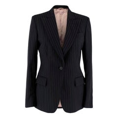 Gucci Black Pinstripe Blazer XXS 38