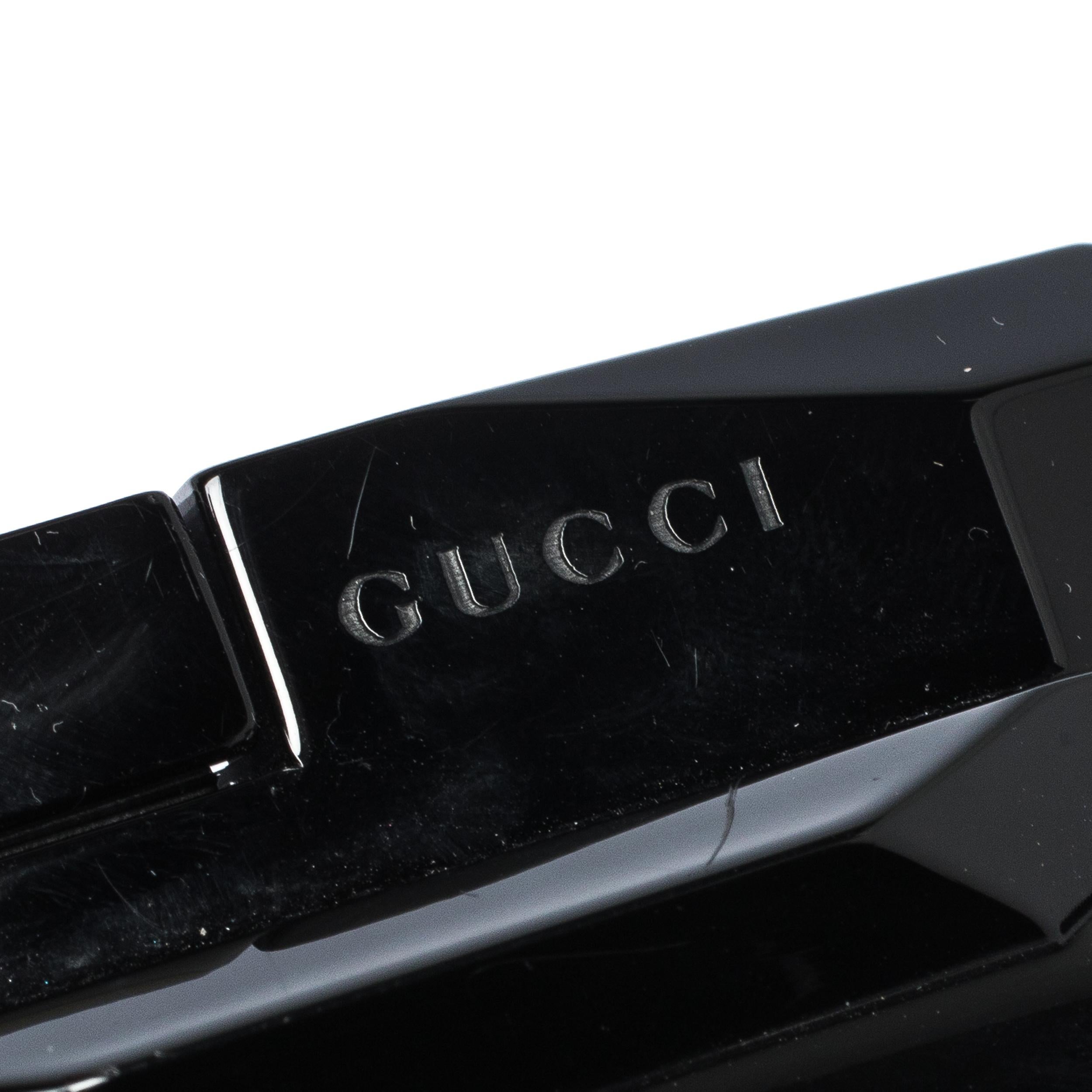 Gucci Black Plexiglass Aristographic Evening Clutch 1