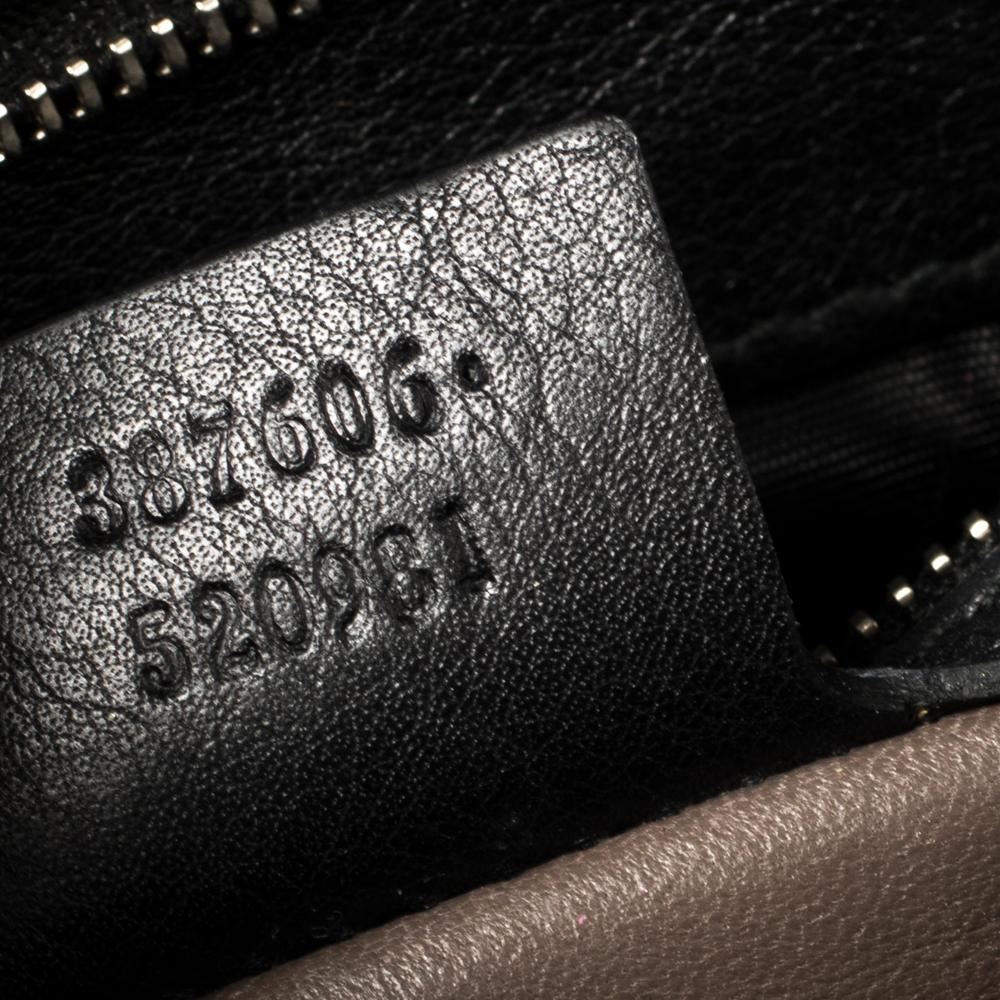 Gucci Black Polished Leather Interlocking G Shoulder Bag 1
