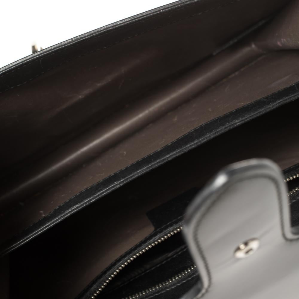 Gucci Black Polished Leather Interlocking G Shoulder Bag 2