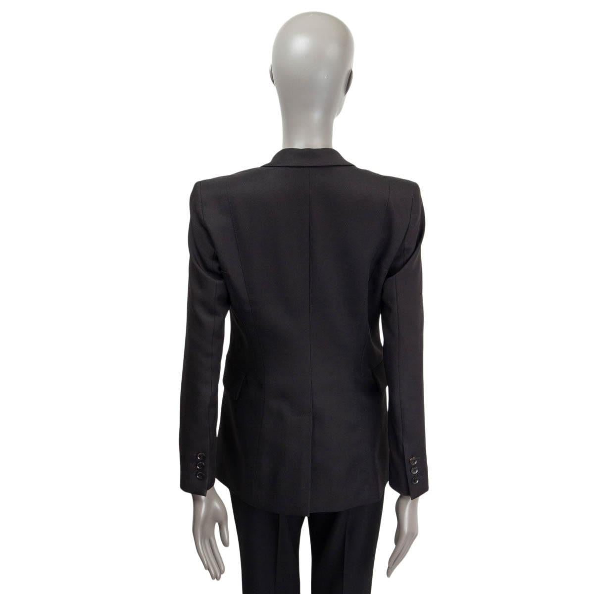 Women's GUCCI black polyester CLASSIC SINGLE BUTTON Blazer Jacket 44 L For Sale