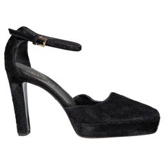 Gucci Black Ponyhair Platform Heels Size IT 36