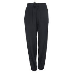 Gucci Black-Purple Silk Side Paneled Jog Pants M