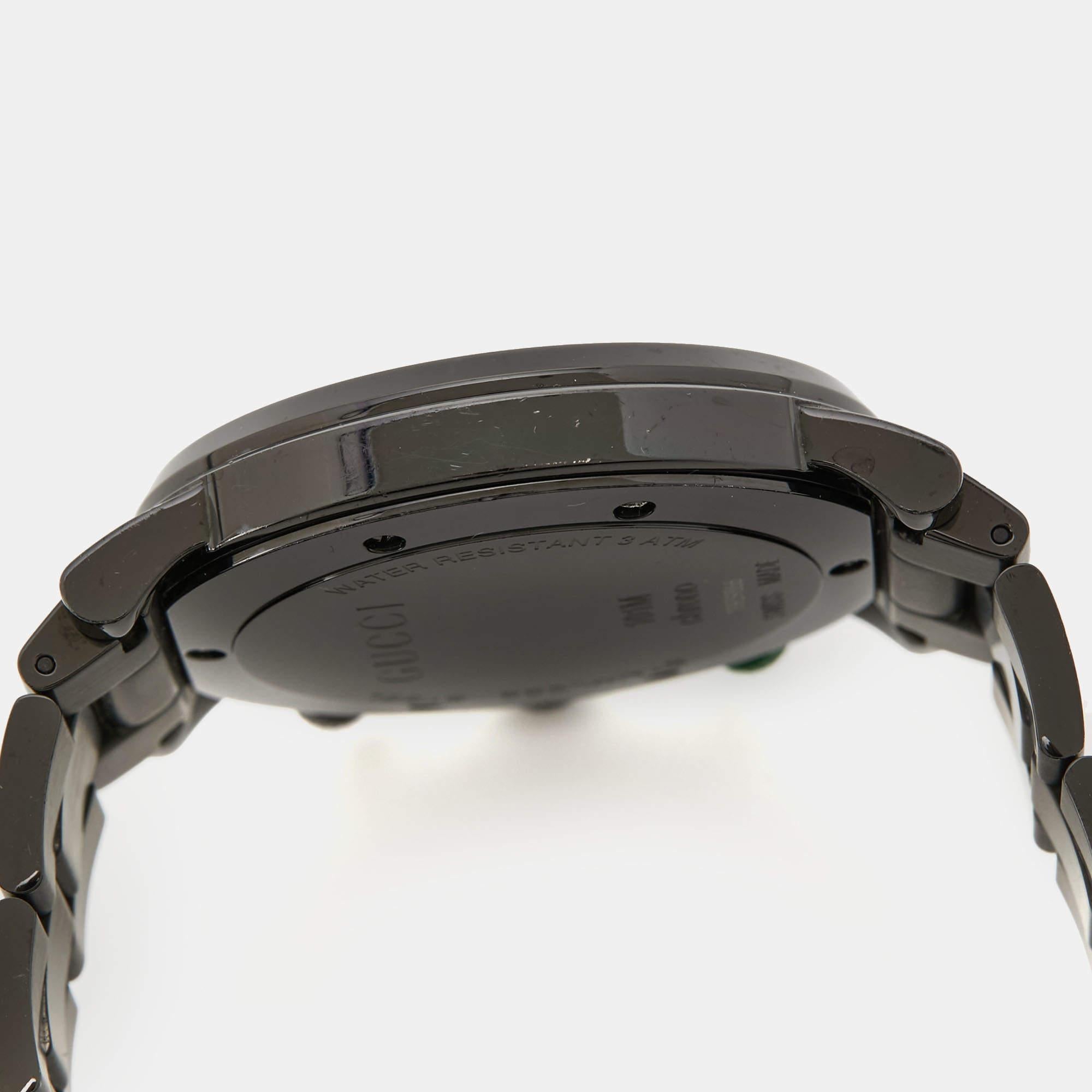 Gucci Montre-bracelet pour homme G-Chrono YA101331 en acier inoxydable revêtu de PVD noir 44 mm en vente 1