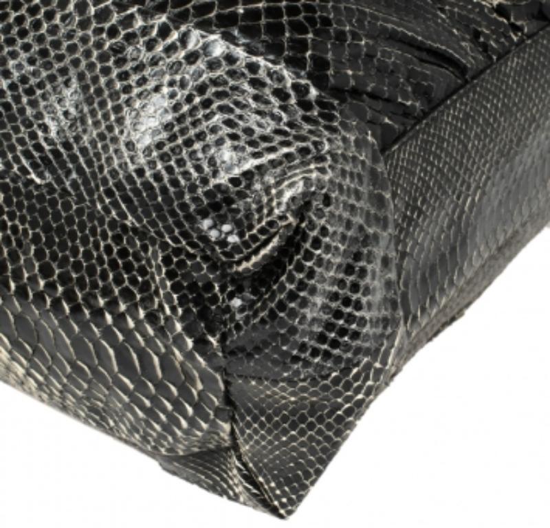 Gucci Black Python Large Hysteria Tote For Sale 1