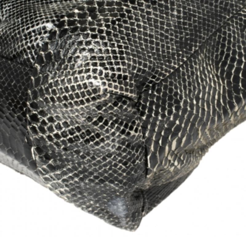 Gucci Black Python Large Hysteria Tote For Sale 2