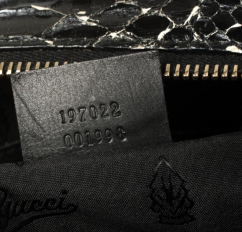 Gucci Black Python Large Hysteria Tote For Sale 3