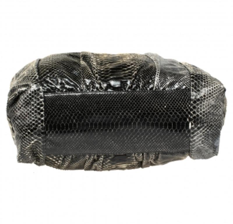 Gucci Black Python Large Hysteria Tote For Sale 4