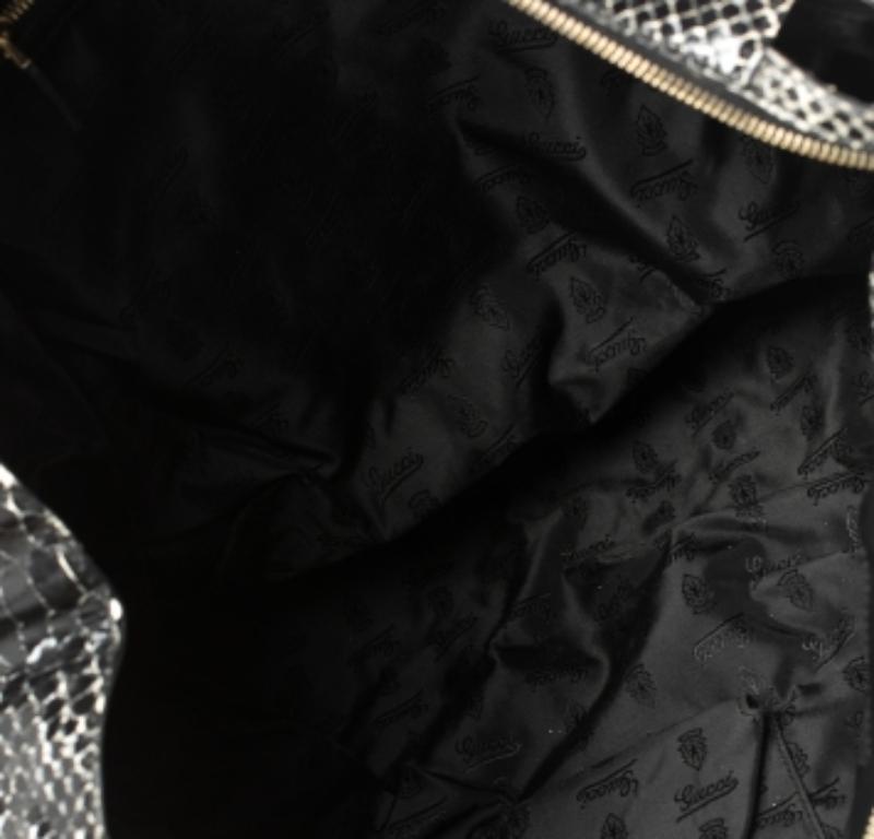 Gucci Black Python Large Hysteria Tote For Sale 5