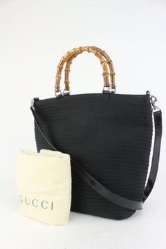 Gucci Black Quilted Bamboo 2way Tote bag 70ggs726