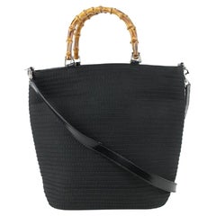 Gucci Black Quilted Bamboo 2way Tote bag 70ggs726