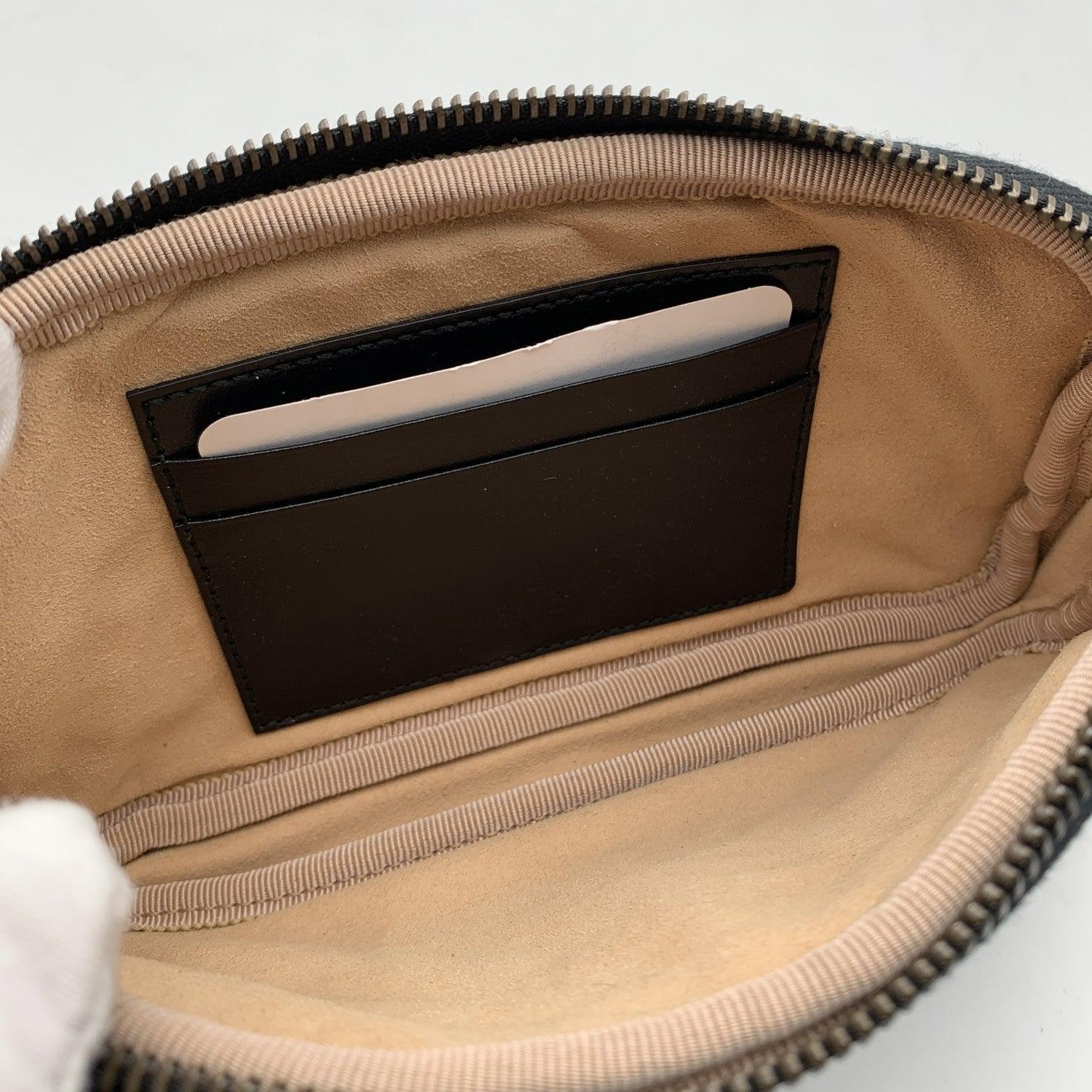 Gucci Marmont WOC Brieftasche auf Kette aus schwarzem gestepptem Leder 2