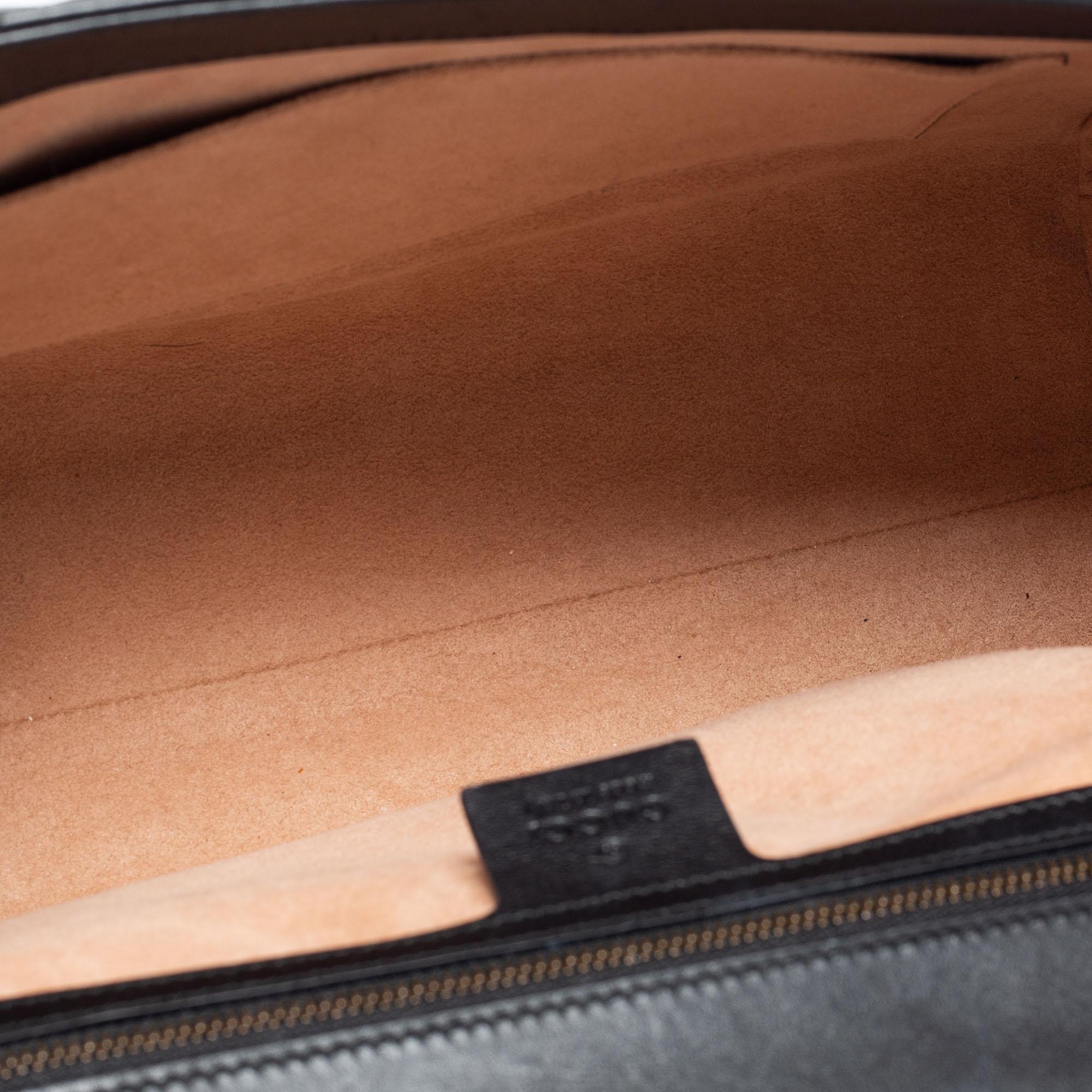 Gucci Black Quilted Leather Medium Queen Margaret Bamboo Top Handle Bag In Good Condition In Dubai, Al Qouz 2