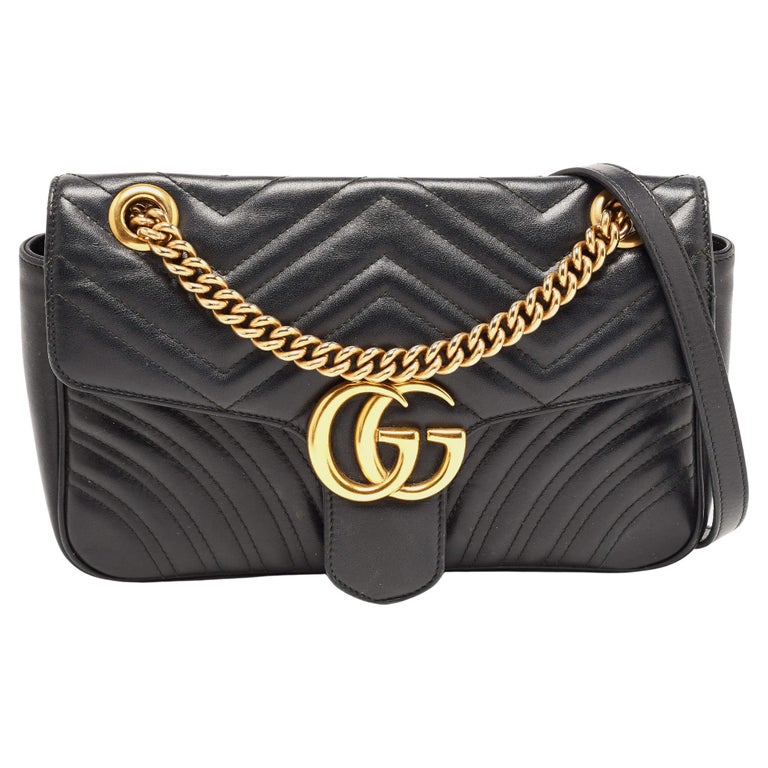 Gucci GG Marmont Small Shoulder Bag Matelasse Round And Vertical Peach in  Leather with Antique Gold-tone - US