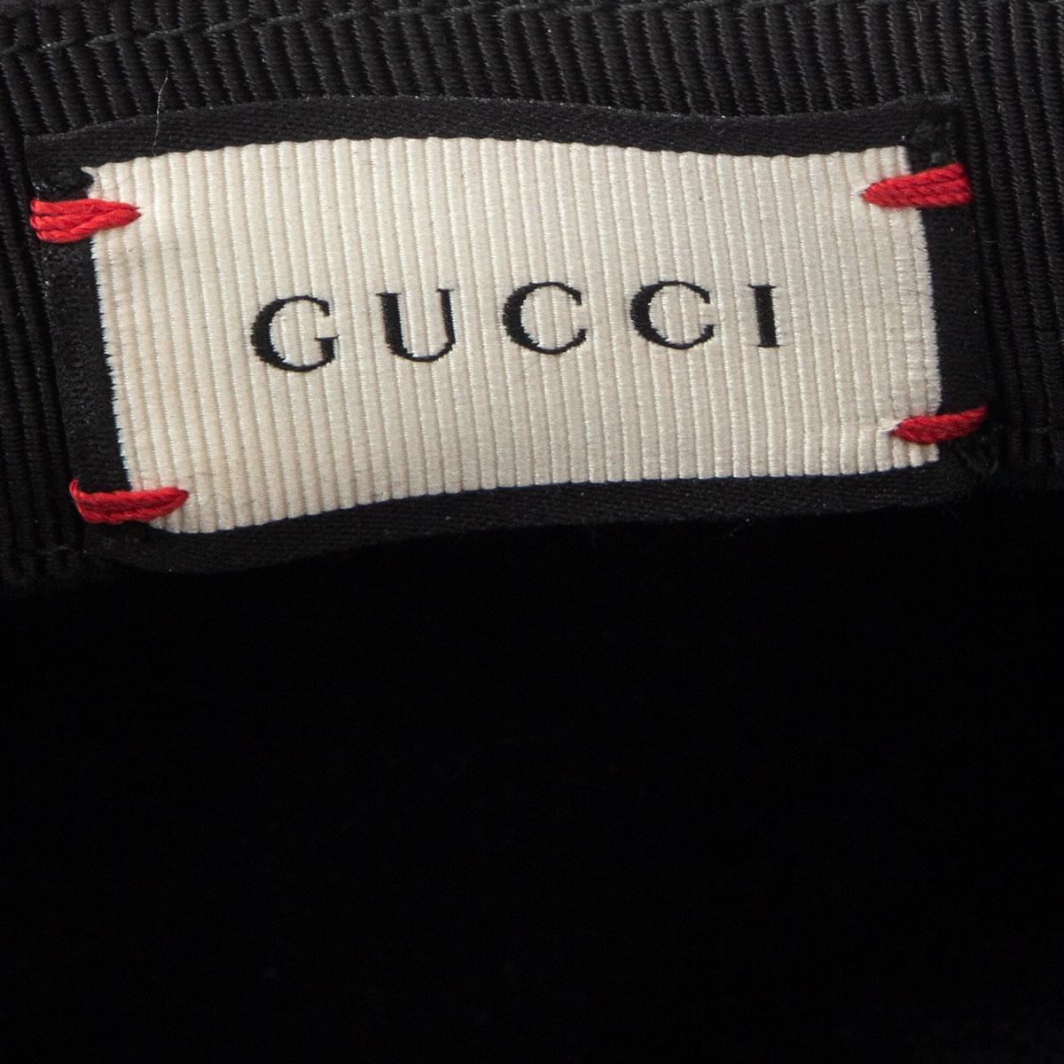 Black GUCCI black Rabbit Felt Beret Hat L