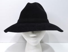 Gucci Black Rabbit Fur Logo Charm Hat