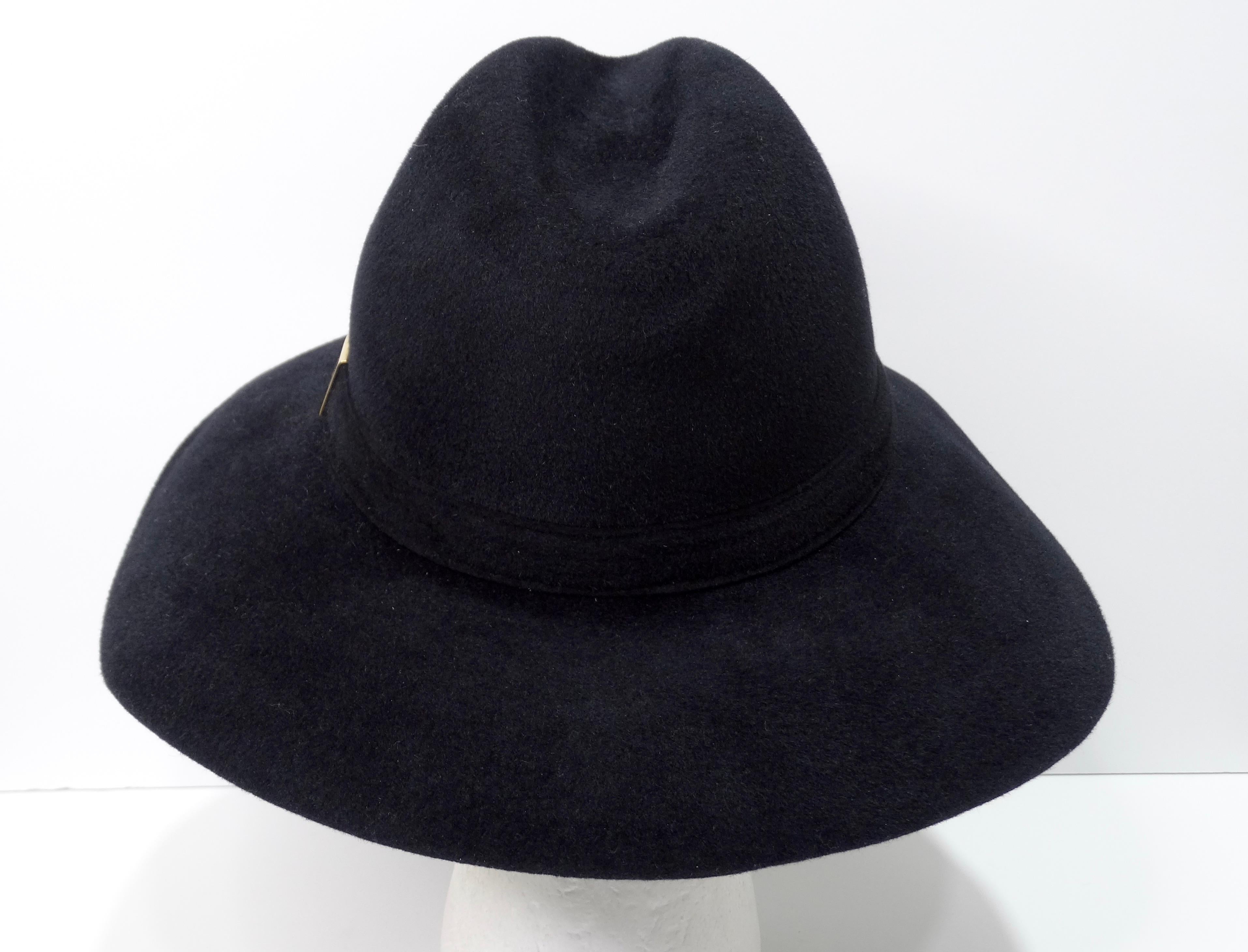 Women's or Men's Gucci Black Rabbit Fur Logo Charm Hat