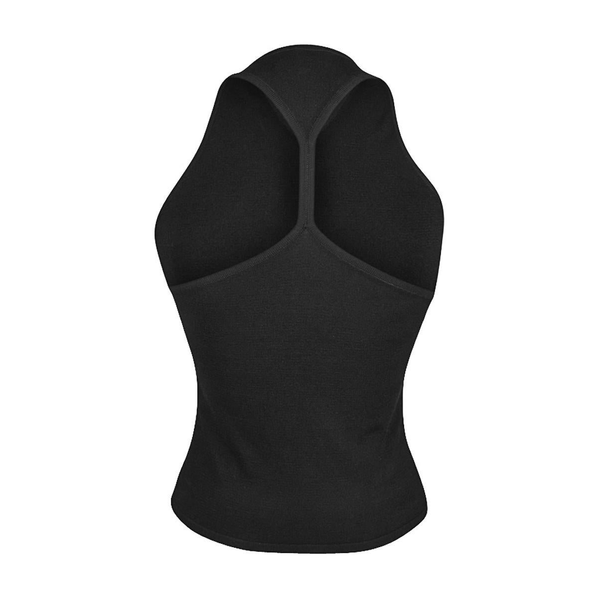 Gucci Black Racerback Vintage Black Top S For Sale 2