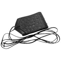 Gucci Black ( Rare ) Ostrich Waist 224365 Belt