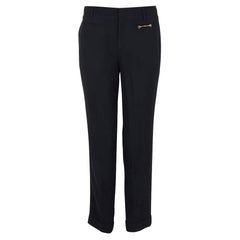 Pantalones GUCCI CLASSIC de rayón negro 40 S